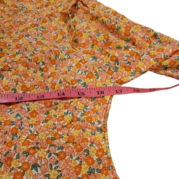 Faithful the Brand Jean Marie Midi Dress Ditsy Floral Women's Size 4 Cottagecore - Picture 9 of 12